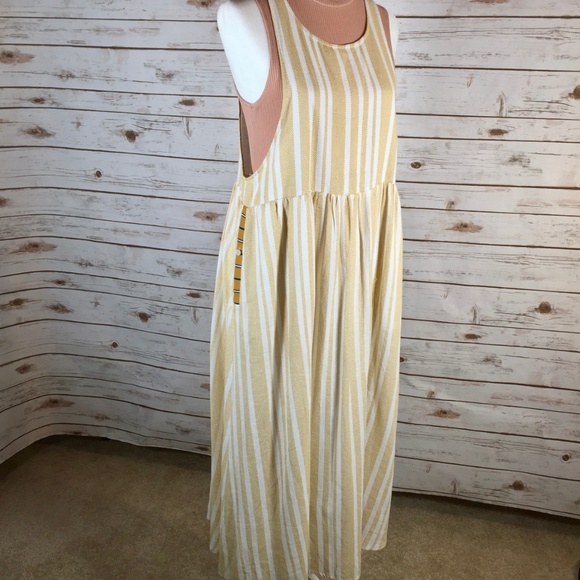 hem and thread striped dress